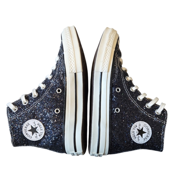 Converse Custom All Star Glitter Leopard Hi Top Limited Edition Sneaker 5.5 - Picture 7 of 14